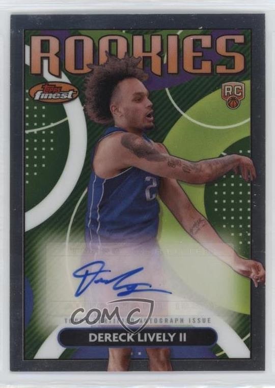 2023-24 Topps Finest Rookie Finest Auto Dereck Lively II #RFA-DLII Auto RC hd2