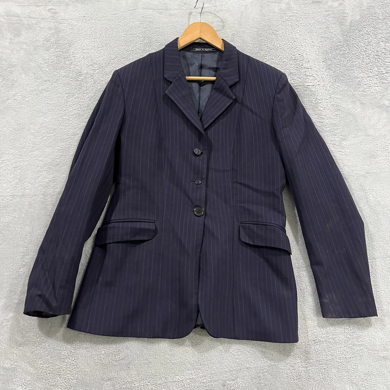 Pytchley Phillips &Piper Riding Jacket Women's Navy Wool Preppy Medium