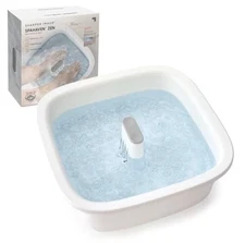 Sharper Image SpaHaven Zen Heating Foot Bath Splash Guard Control White