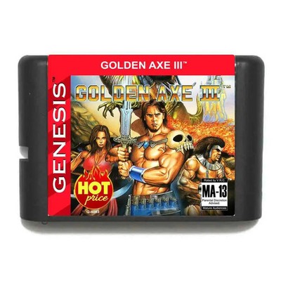 Golden Axe III Game Cartridge Card For Sega Genesis 16 Bit US EU Versions