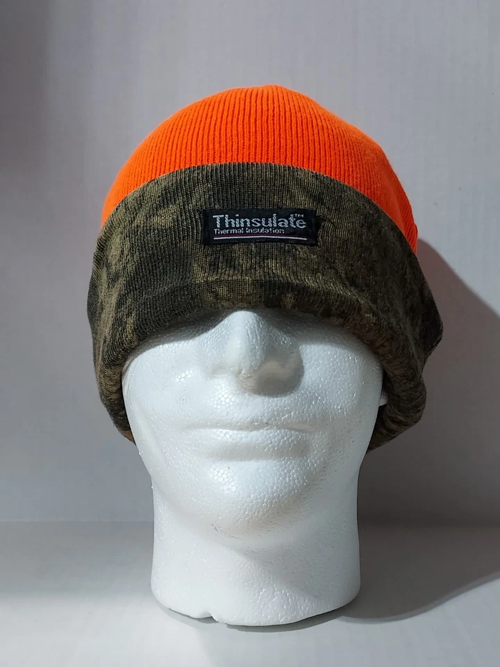 Thinsulate 3M Reversible Camouflage Pen Orange Hat Warm New Heavy-weight  - Image 2 of 4