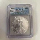Extremely NICE 2007 Silver Eagle Dollar $1 ICG MS-70 1st Strike KVE Investments