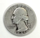 1941 Washington Silver Quarter