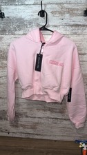 WHITE Fox Vol. 1 Cropped Zip Hoodie Size XS/S - nwt