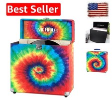 Vintage Vinyl Record Storage Carrying Case for 30 Records, Tie Dye - VSC-20-...