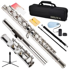 Professional Nickel Plated C Flute for Beginners and All Levels, 16 Key Close...