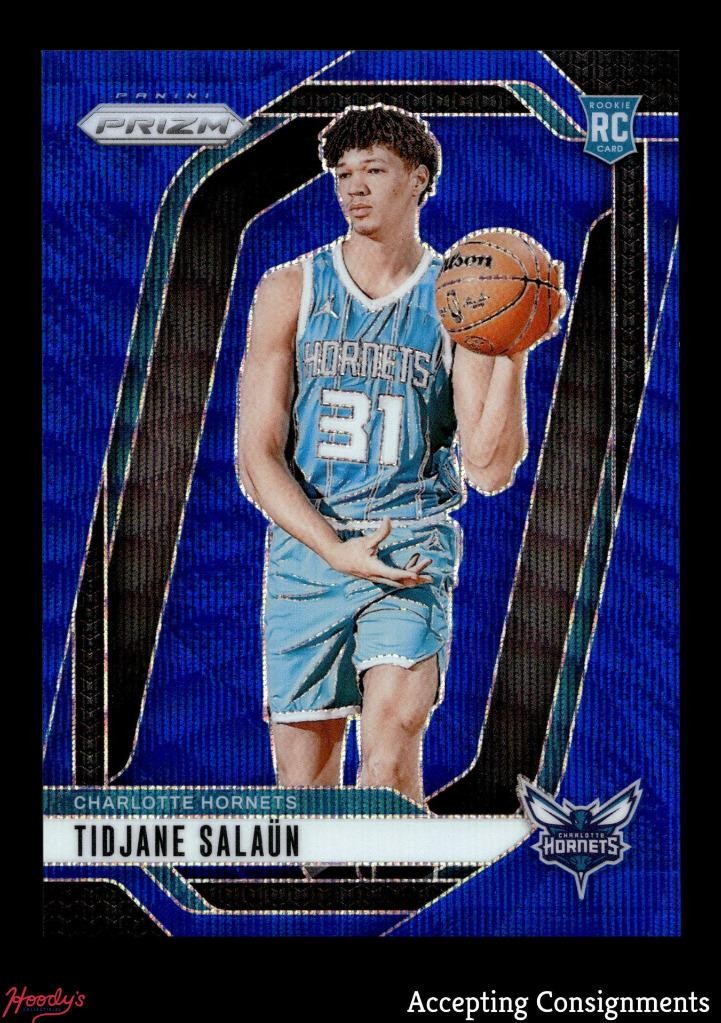 2024-25 Panini Prizm Blue Wave #262 Tidjane Salaun RC ROOKIE 042/125 HORNETS