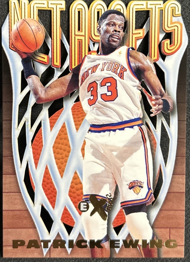 1996-97 Skybox EX-2000 Net Assets Die Cut #3 Patrick Ewing New York Knicks HOF 