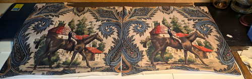 P. Kaufmann Fabrics Pillow Sham Equestrian Horses Zipper enclosure Set Of 2