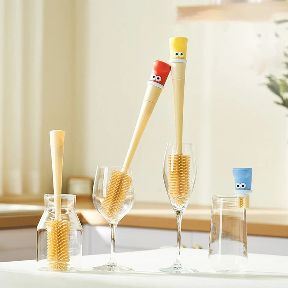 1x Silicone Bottle Brush 5-In-1 Multifunctional Cleaning Brush For Cups Bottles - Image 4 of 4