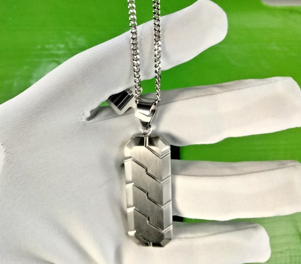 Invicta элементы современных мужчин серебристого тона SS подвеска + цепочка в черный ювелирных изделий мешок - Изображение 2 из 4