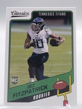 2021 CLASSICS DEZ FITZPATRICK ROOKIE FOOTBALL CARD TITANS NFL 186 panini. rookie card picture