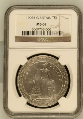 1902-B Great Britain Trade Dollar NGC MS-61
