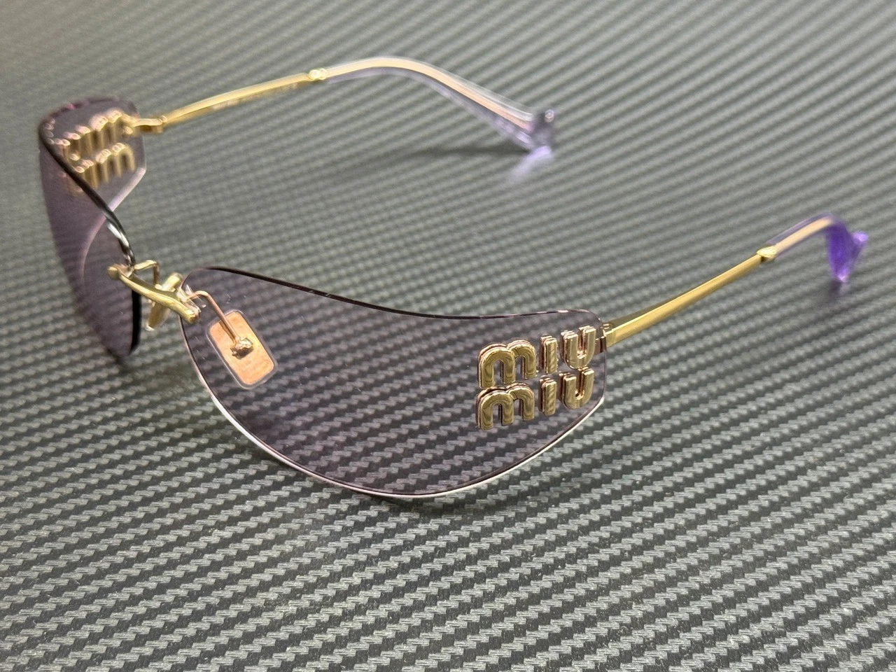 Miu Miu — MIU MIU MU A51S ZVN90O Pale Gold Pink Women's 75 mm Sunglasses