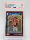 JAYDEN DANIELS 2024 DONRUSS OPTIC RATED ROOKIE RED MOJO PRIZM RC PSA 9 Q0004