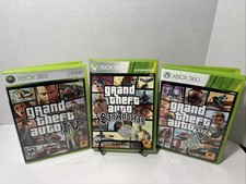 GTA Xbox 360 Bundle Grand Theft Auto IV, GTA V, And GTA San Andreas. Lot Of 3
