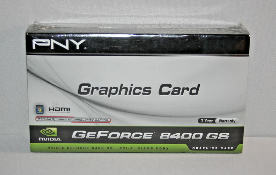PNY GeForce 8400GS 512mb PCI-E Video Card NEW IN SEALED BOX - Image 2 of 4
