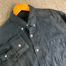 J Crew Shirt Mens Large Blue Baird Mcnutt 100...