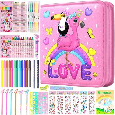 Fruit Scented Coloring Pens Markers Set 65 PCS Art Craft Drawing Case - Washa...