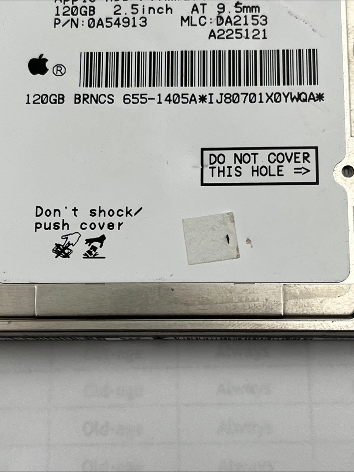 *HITACHI HTS542512K9SA00 SATA 120GB HDD HARD DRIVE 2.5 5400RPM LAPTOP L8-6 - Image 4 of 4