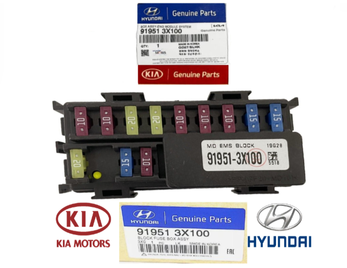 Engine Module System EMS Fuse Block Box 2011-2016 Elantra & Forte