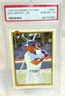 1990 Bowman Tiffany #481 Ken Griffey Jr PSA 10 Gem Mint HOF Population 399