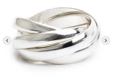 TIffany Sterling Silver Paloma Picasso Melody 5 Row Interlocking Band Ring 8