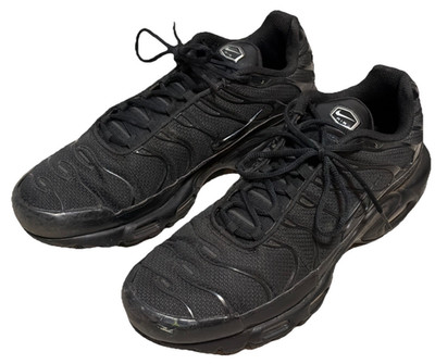 Nike Air Max Plus TN Men's Size 13 Triple Black Shoes Sneakers 604133-050