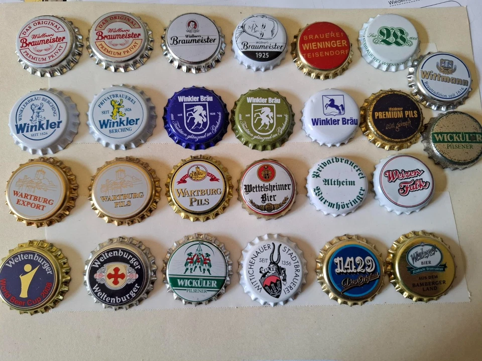 26 verschiedene Kronkorken Bottle Caps Deutsches Bier W teils alt - Bild 1 von 1