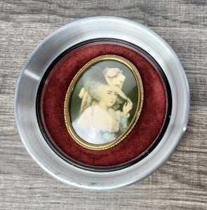 Vtg Cameo Creation Elizabeth Duchess Of Devonshire Framed Print 6" Poet Core