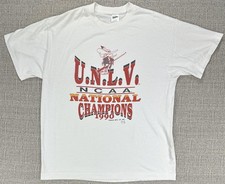 Vintage UNLV Runnin Rebels Shirt Sz XL 1990 NCAA Champions Basketball Trench USA
