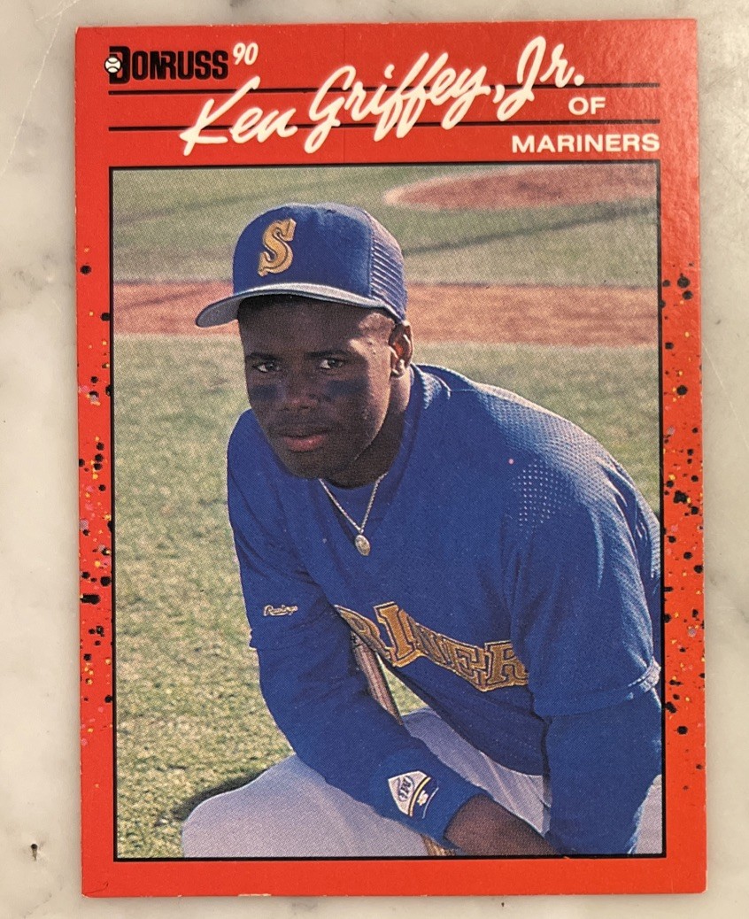 1990 Donruss Ken Griffey Jr.#365 PINK DOT- Error Card. 2 dots on