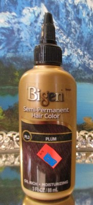 Bigen Semi-Permanent Hair Color Plum PL3 ~ 3.0 oz./88 ml, Oil Rich Moisturizing