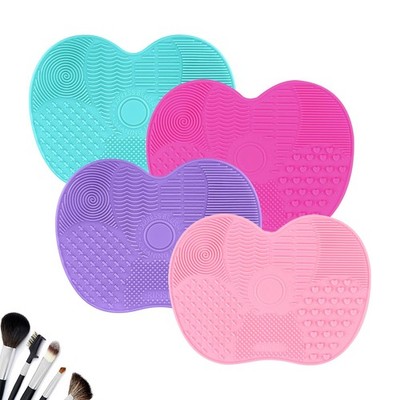 HexinYigjly 4 Pcs Silicone Make Up Brush Cleaning Mat, Makeup Brush Cleaner M...
