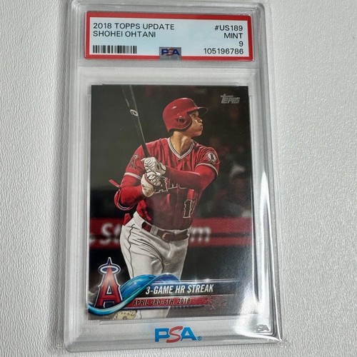 SHOHEI OHTANI 2018 TOPPS UPDATE ROOKIE RC #US189 PSA 9 MINT DODGERS MVP