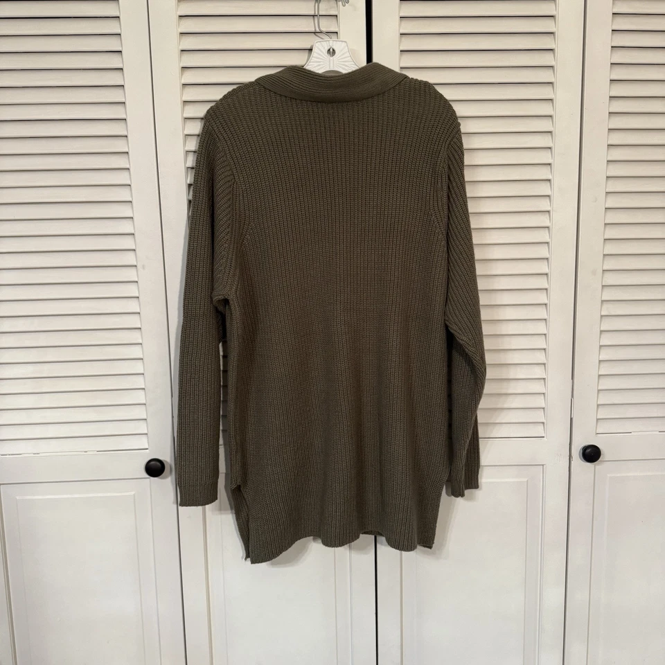 Cárdigan suéter vintage Blair con botones bolsillos delanteros marrón para mujer XL Foto 3 de 4