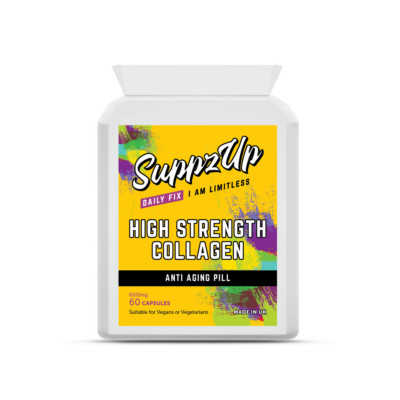 Suppzup Pure Marine Collagen Kapseln 60 x 600mg hydrolysiert Typ 1 & Typ 2 