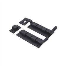 Hand Forged Black Beeswax Door Bolt 4" Fish Tail NECKED & STRAIGHT Slide Bolt