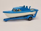 Matchbox No9 Boat and Trailer Blue Lesney England Vintage Loose Very Clean