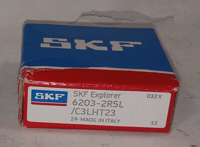 1 NEW SKF 6203 2RSL/C3LHT23 RADIAL DEEP GROOVE BALL BEARING NIB ***MAKE OFFER***