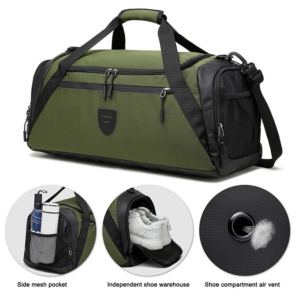 Overnight Bag Gym Bag with Shoe Compartment and Wet Pocket for Women