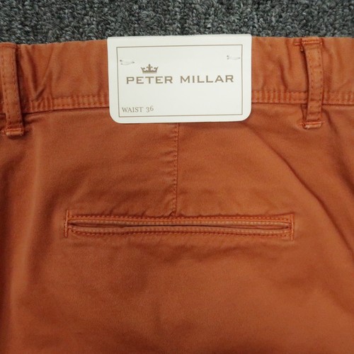 Peter Millar Pants Men 36x35 Orange Crown Vintage Five Pocket Canvas Trouser NWT - 第 6/12 張圖片