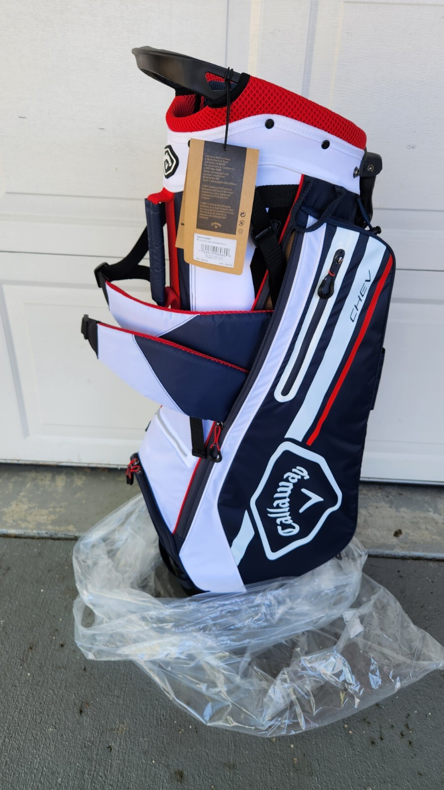 Brand New Callaway Chev 14 Cart Bag Navy/White/Red Golf Michelob Ultra