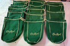 Crown Royal Drawstring Lot of 14 Green Bags 
