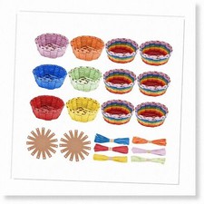 RaffiaWeave: 12-Piece Basket Making Kit - Creative Raffia Basket with Instructio