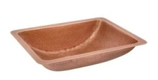 Signature Hardware 20" Hammered Copper Undermount Sink