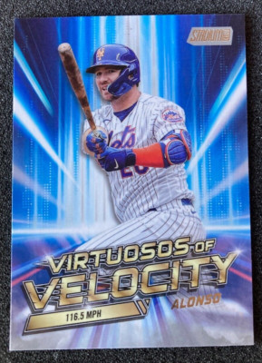 2023 Stadium Club Virtuosos of Velocity VV-14 Pete Alonso. Mets