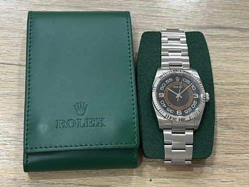 ROLEX OYSTER PERPETUAL 36mm 116034 HARLEY DAVIDSON DIAL STEEL WRIST WATCH - Picture 3 of 11