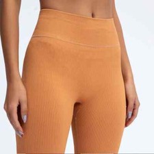 High Waist Ribbed Yoga Seamless Workout Leggings Gym Fitness Legging for Women
