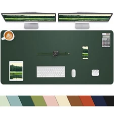Desk mat Large Leather Desk Pad ProtectorOffice Desk MatMouse Pad Non-Slip De...